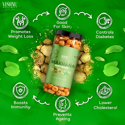 Flavored Makhana – Mint Masti 90gm Jar-5
