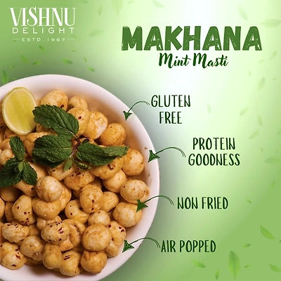 Flavored Makhana – Mint Masti 90gm Jar-6