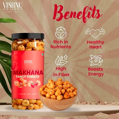 Flavored Makhana – Tangy Tomato 90gm Jar-5