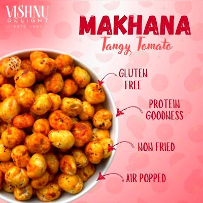 Flavored Makhana – Tangy Tomato 90gm Jar-4