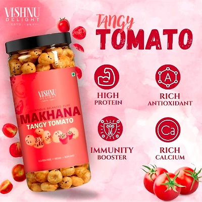 Flavored Makhana – Tangy Tomato 90gm Jar-3