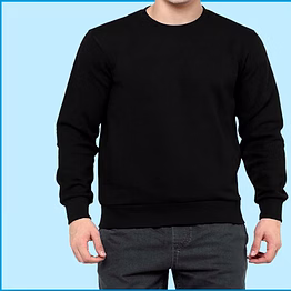jija men’s classic 100% cotton looper knit sweatshirt