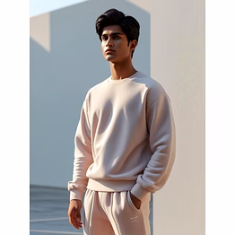 jija men’s el classico 100% cotton looper knit sweatshirt