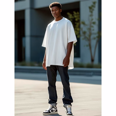 jija men’s urban comfort oversized t-shirt