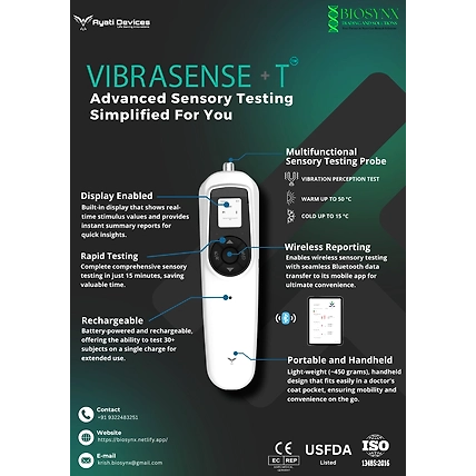 Vibrasense +T - Advanced Large/Small Fibre Neuropathy Screening Device-2