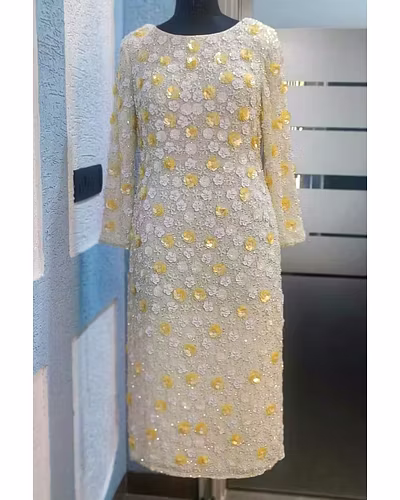 EMBALISHED SHORT DRESS-1006