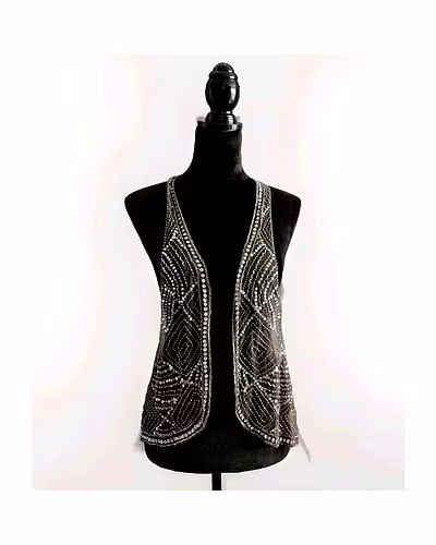 OFF SHOULDER EMBROIDERY VEST-1013