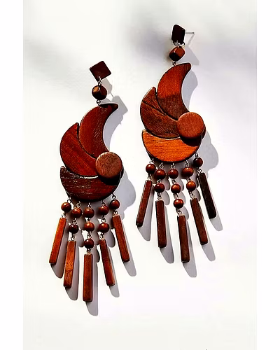 WOODEN EARRINGS-1026