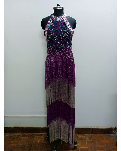 LADIES EMBRODERY  LONG DRESS-12763683