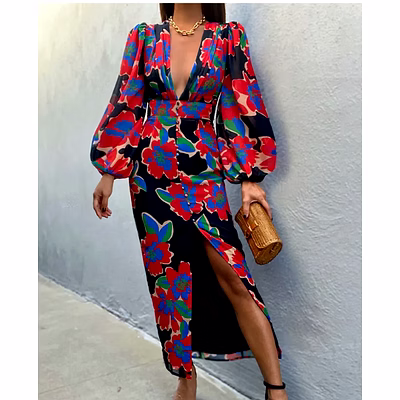 ladies printed dress