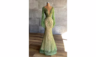 LADIES EMBROIDERY EVENING DRESS