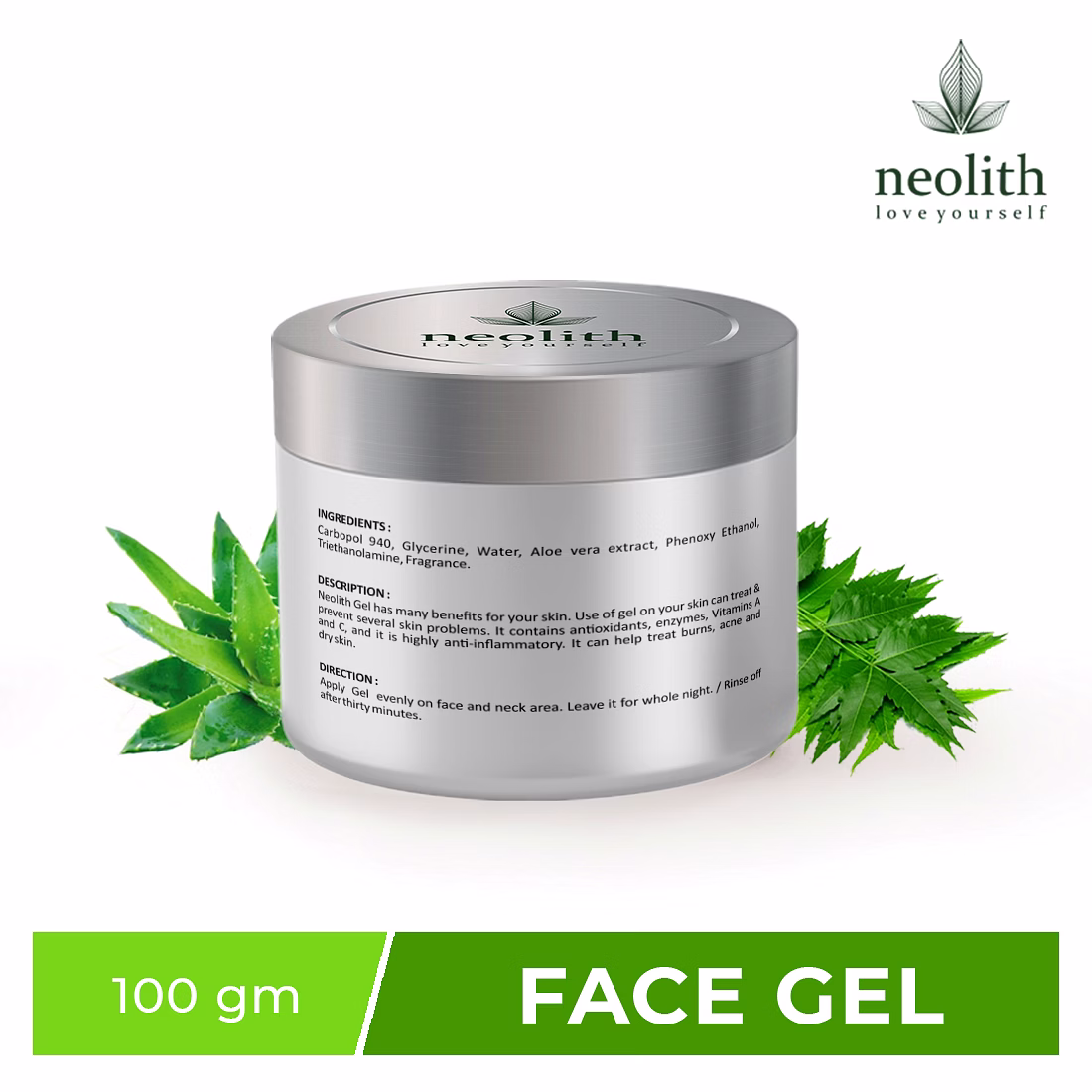 Neolith Neem Aloevera Face Gel 100gm image 1