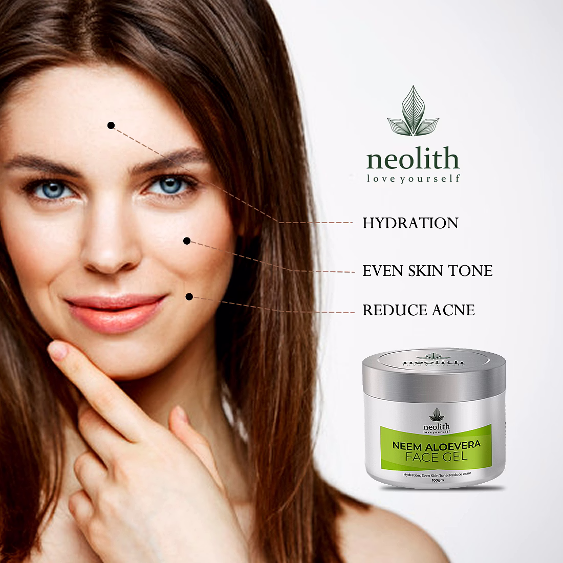 Neolith Neem Aloevera Face Gel 100gm image 2