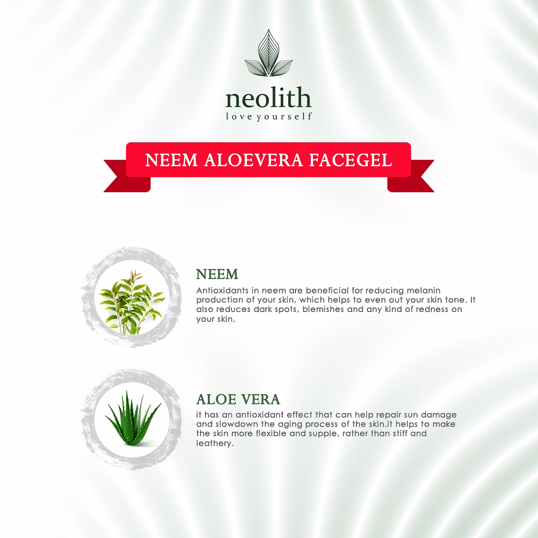 Neolith Neem Aloevera Face Gel 100gm image 3