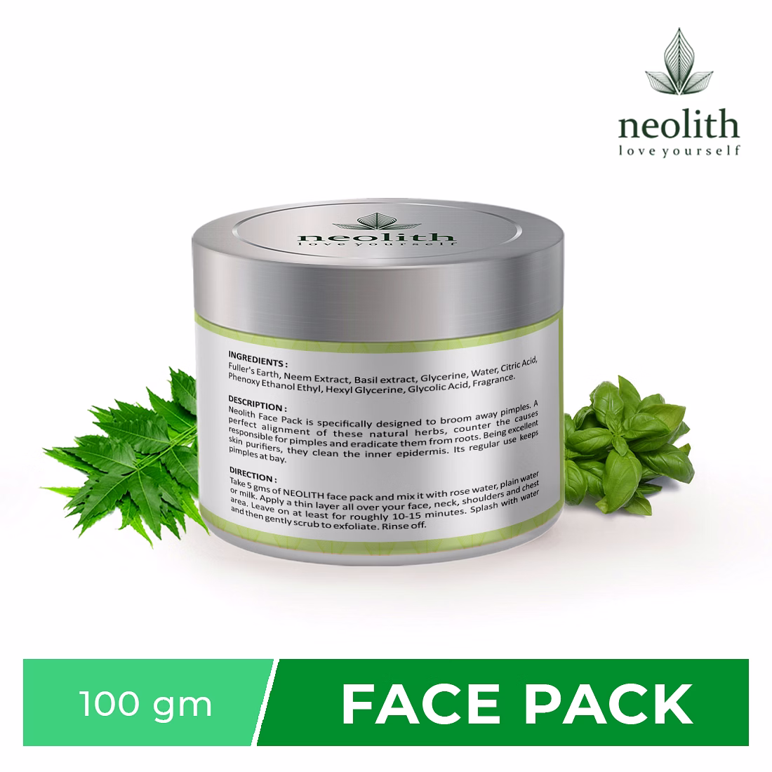 Neolith Neem Basil Face Pack 100gm image 1