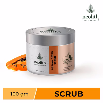 neolith papaya de-tan face scrub 100gm