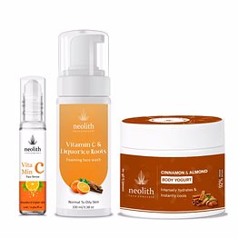 neolith vitamin c serum 9ml & face wash & body yogurt combo