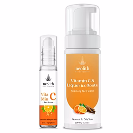 neolith vitamin c serum 9ml & vitamin c face wash combo