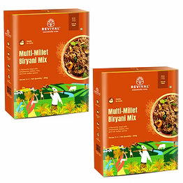 revival foods multi-millet biryani mix pack of 2 400g