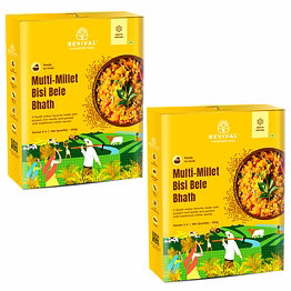 revival foods multi-millet bisi bele bhath pack of 2 400g