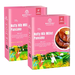 revival foods nutty nib millet pancake mix pack of 2 400g