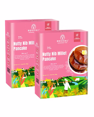 Nutty Nib Millet Pancake Mix Pack Of 2 400g-GT-0010