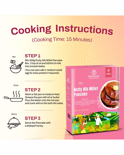 Nutty Nib Millet Pancake Mix Pack Of 2 400g-3