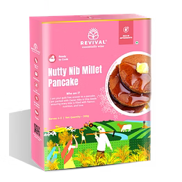 revival foods nutty nib millet pancake mix 200g