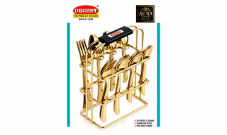 AURA GOLD 24 PCS PVD S.S CUTLERY SET
