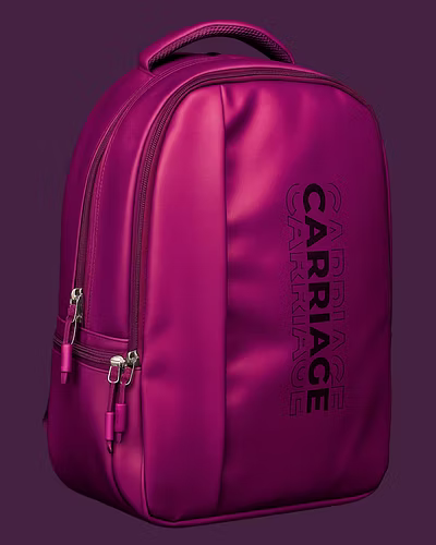 CARRIAGE Vertical Backpack-Maroon-1