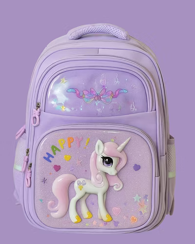 MagicStar Glitter Kids Backpack-Pink-2