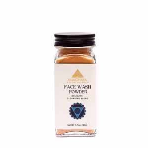 ANAGHAYA AYURVEDIC TURMERIC POWDER FACE WASH-  HYDRATING DAILY FACIAL CLEANSER FOR RADIANT SKIN, GLOWING CLEANSER FOR DRY SKIN, BLEMISH CONTROL & DARK SPOT REDUCTION-50 G