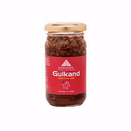 ANAGHAYA ROSE PETAL JAM - GULKAND, NATURAL AYURVEDIC GULKAND PURE ROSE PETAL PRESERVE SWEETENED FOR DESSERTS, ICE CREAM & SMOOTHIES REFRESHING FRENCH JAM FLAVOR-200 G