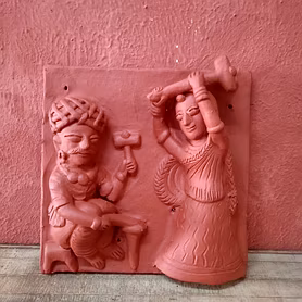 Molela Terracotta Art Tile 9x9 Inch / Prosperity