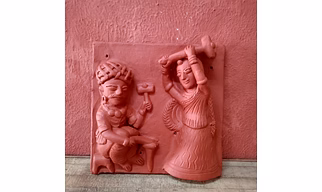 Molela Terracotta Art Tile 9x9 Inch / Prosperity