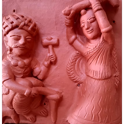 Molela Terracotta Art Tile 9x9 Inch / Prosperity-1