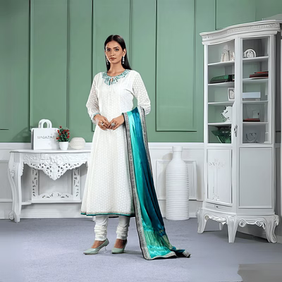 daily comfort wear churidar suit – pure cotton