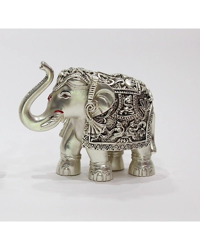 Silver Plated Elephant Up Trunk (Small)-TSL1102