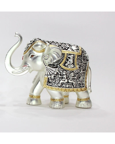 Silver Plated Elephant Up Trunk (Medium)-TSL1202