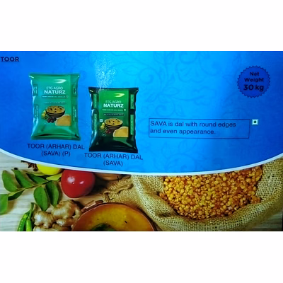 Sachet Lentille Pois Angole Toor et Arhar Dal NATURZ ETG Agro-1
