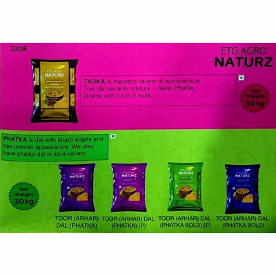 Sachet Lentille Pois Angole Toor et Arhar Dal NATURZ ETG Agro-2