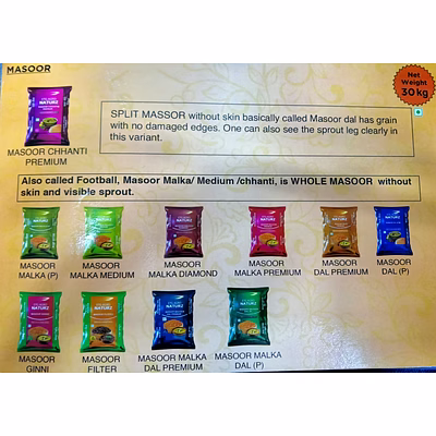 Sachet Lentille Corail Rouge Masoor Dal NATURZ ETG Agro-1