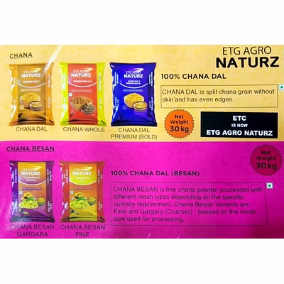 Sachet Pois Chiches Chana Dal Whole Besan NATURZ ETG Agro-1