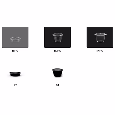 Conteneur Barquette Plastique Pot à sauces avec couvercle GLEN couleur Transparente-2