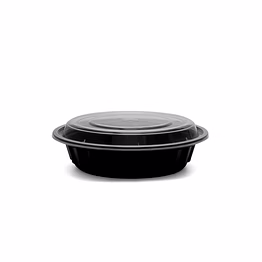 glen industries conteneur barquette plastique rond et rectangulaire avec couvercle dôme glen couleur noire ou transparente