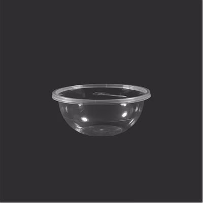 Conteneur Barquette Plastique Bol Oval avec couvercle GLEN couleur Noire ou Transparente-1