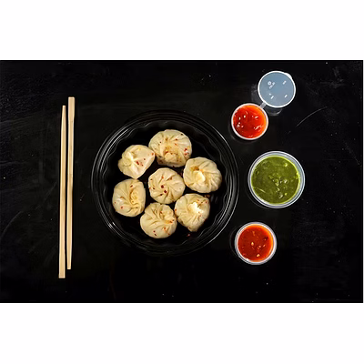 Conteneur Barquette Plastique Bol Oval avec couvercle GLEN couleur Noire ou Transparente-3