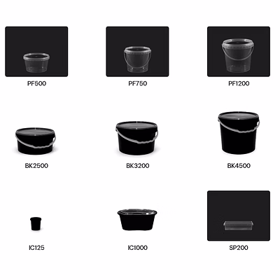 Conteneur Boîte Plastique Grande Capacité avec couvercle GLEN couleur Noire ou Transparente-3