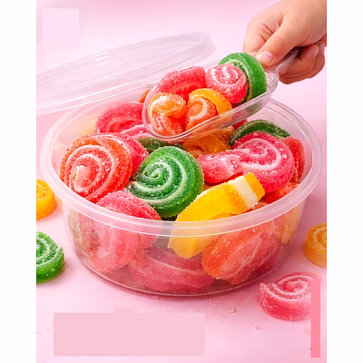 Conteneur Boîte à Bonbon Plastique avec couvercle GLEN couleur Noire ou Transparente-3