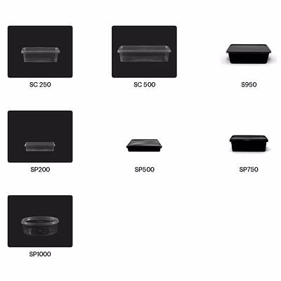 Conteneur Boîte à Bonbon Plastique avec couvercle GLEN couleur Noire ou Transparente-2